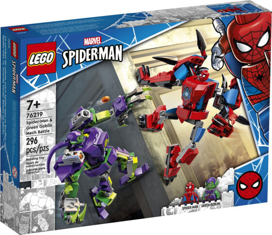 Конструктор LEGO Марвел 76219 Человек-паук и зеленый гоблин, роботы-монстры, игрушка для детей от 7 лет