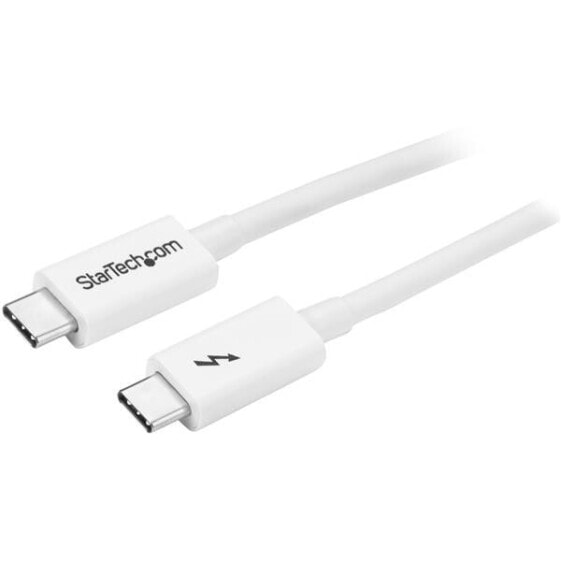 StarTech.com Thunderbolt 3 Cable - 20Gbps - 2m - White - Thunderbolt - USB - and DisplayPort Compatible - Male - Male - 2 m - White - Nickel - 20 Gbit/s