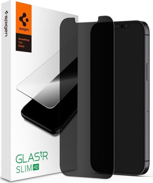Закаленное защитное стекло Spigen Glass.TR для iPhone 12/12 Pro с функцией приватности
