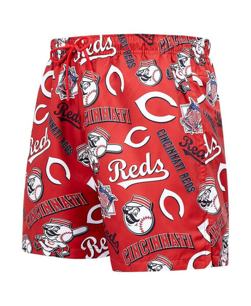 Men's Black Cincinnati Reds Toss Logo Woven Shorts