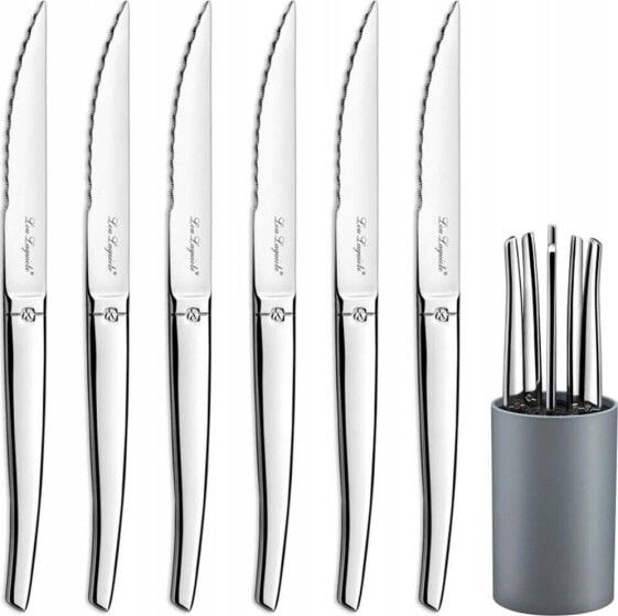 Amefa Amefa JET - 6-pc steak knives in grey block - mirror