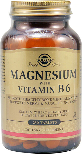 Magnesium with Vitamin B6, 250 Tablets