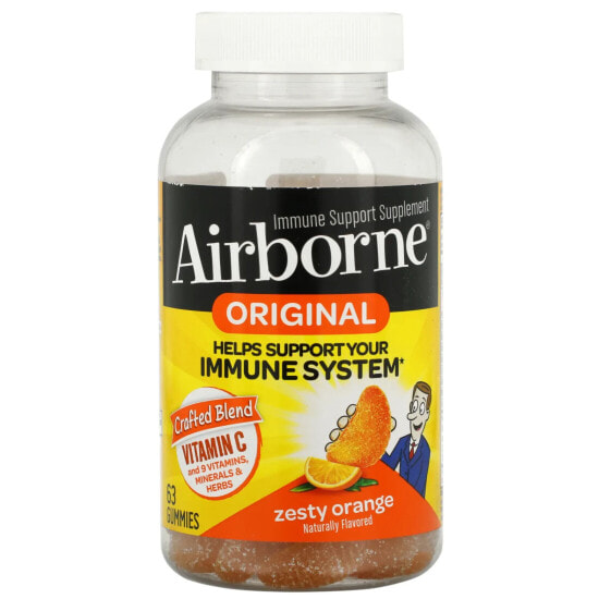 Immune Support Supplement Gummies, Zesty Orange, 63 Gummies