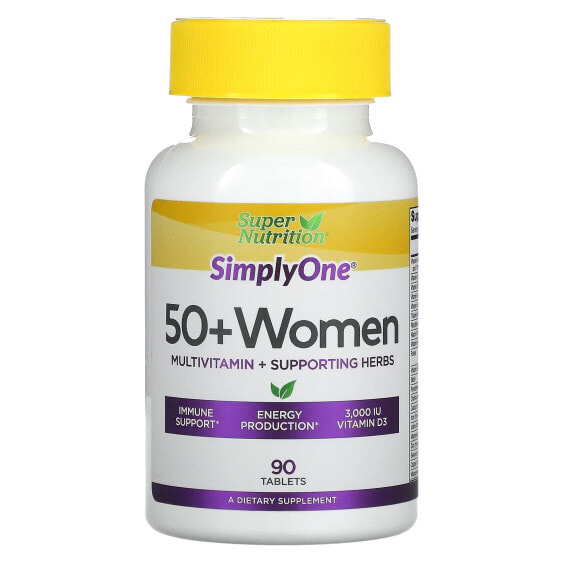 Витамины для женщин SimplyOne, Women’s 50+ Triple Power, 90 таблеток от Super Nutrition