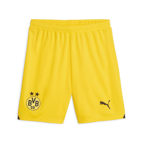 Puma Bvb Soccer Shorts Mens Yellow Casual Athletic Bottoms 77063601