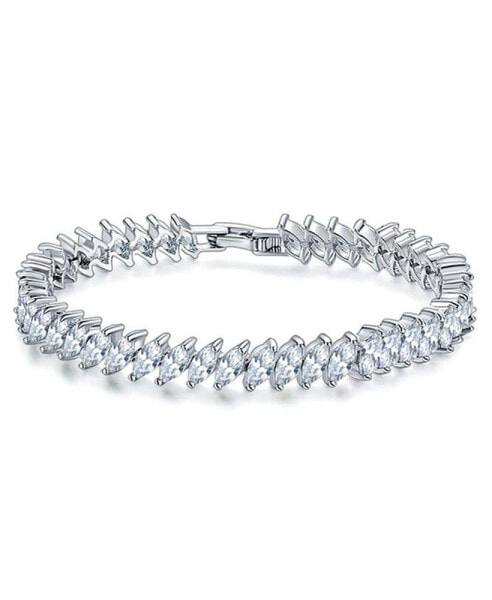 Marquise Cubic Zirconia Tennis Bracelet with Cubic Zirconia