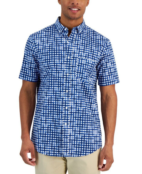 Men's Gingham Poplin Shirt, Created for Macy's