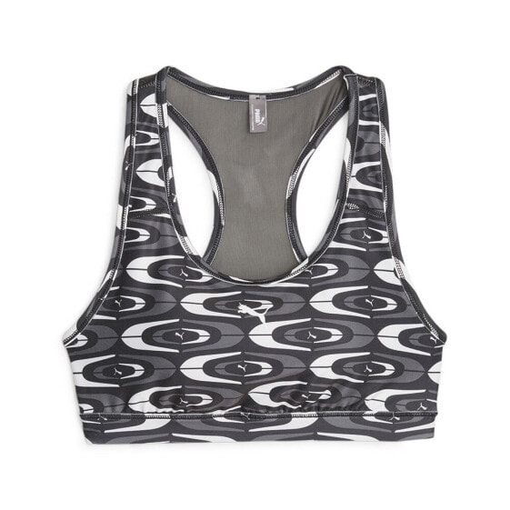 PUMA Mid Impact 4Keeps Graphic PM Sports Bra