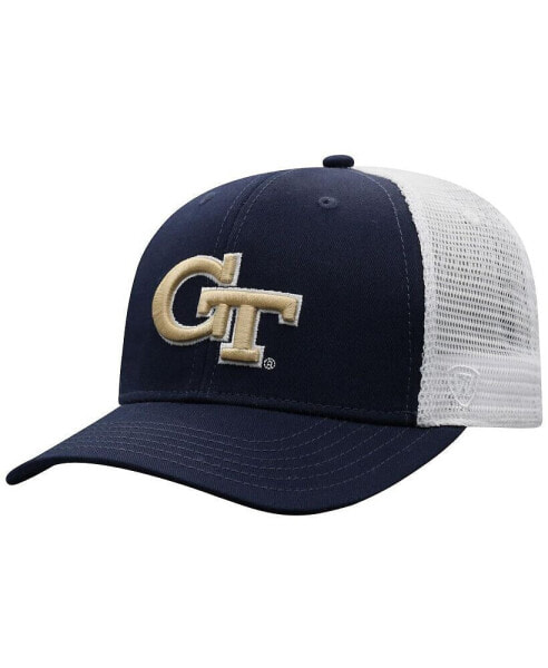 Men's Navy, White Georgia Tech Yellow Jackets Trucker Snapback Hat