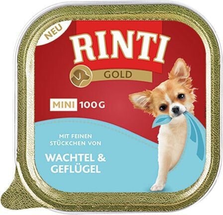Влажный корм для собак Rinti Gold Mini Препель и птица 100 г