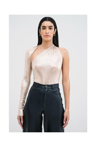 Women's Manhattan Metallic One Shoulder Top