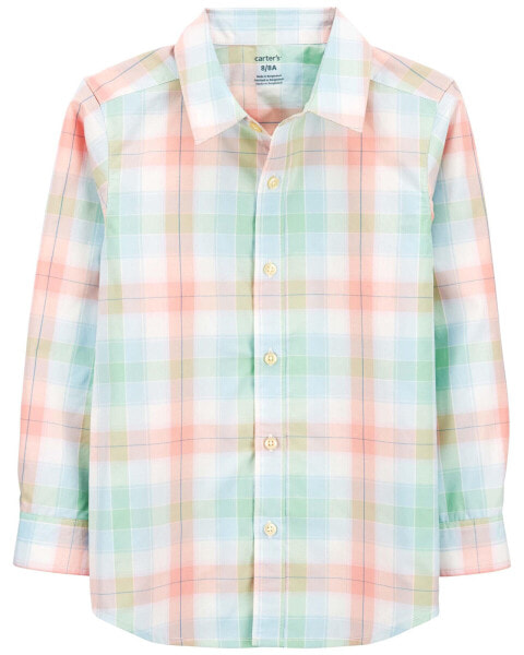 Kid Plaid Button-Front Shirt 4