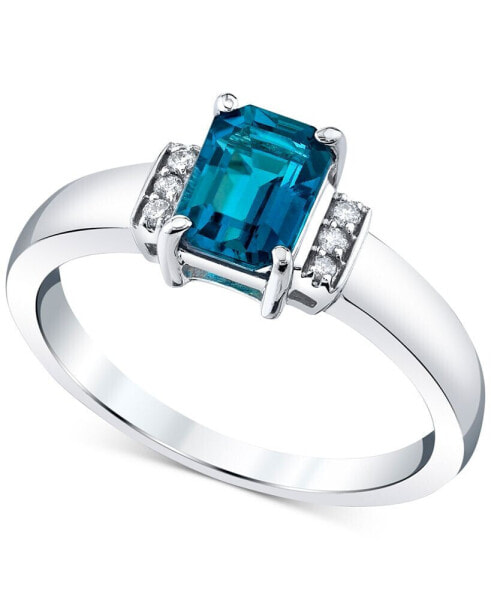 Кольцо Macy's Blue Topaz & Diamond