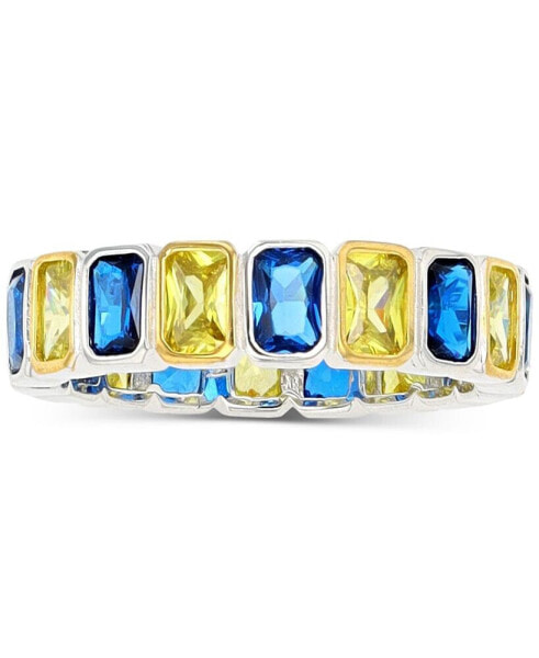 Lab-Grown Blue Spinel (1/5 ct. t.w.) & Yellow Cubic Zirconia Ring (Also in White Cubic Zirconia)