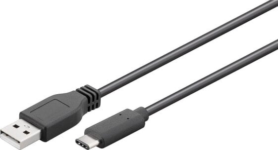 Шнур USB 2.0 (USB-C к USB A) - черный - 3м - 480 Мбит/с - черный - Goobay