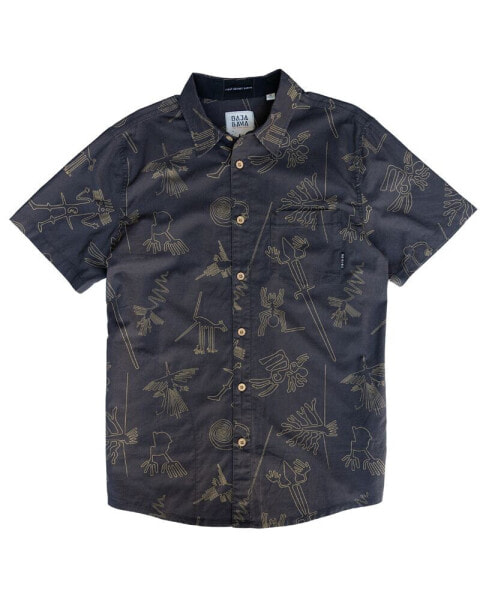 Men's NAZCA LINES DARK CHOCOLATE - 7-SEAS BUTTON UP SHIRT