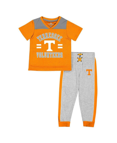 Toddler Boys and Girls Tennessee Orange, Heather Gray Tennessee Volunteers Ka-Boot-It Jersey and Pants Set