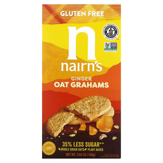 Nairn's Inc, Oat Grahams, без глютена, стебель имбиря, 160 г (5,64 унции)