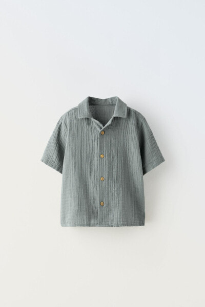 Crepe shirt with buttons