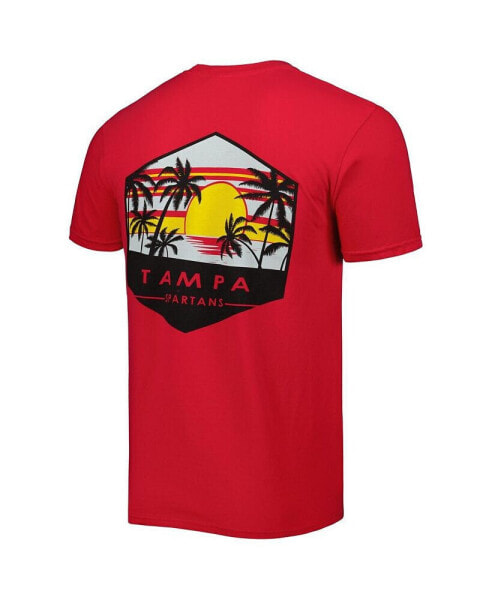 Men's Red University of Tampa Spartans Landscape Shield T-shirt