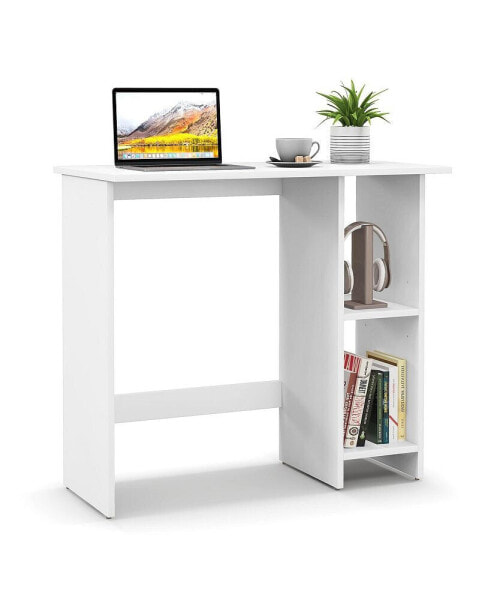 Small Computer Desk with Storage and Adjustable Shelf