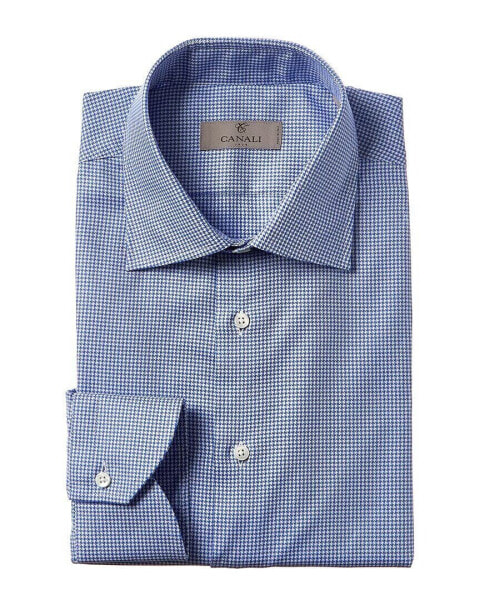 Футболка Canali Dress Shirt Men's Blue 44