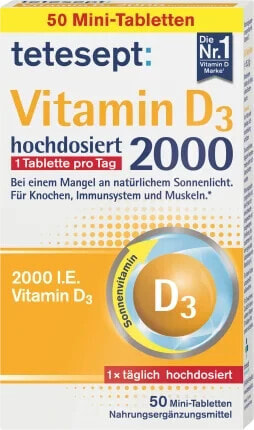 Vitamin D3 2000 I.E Tabletten 50 St, 15,3 g