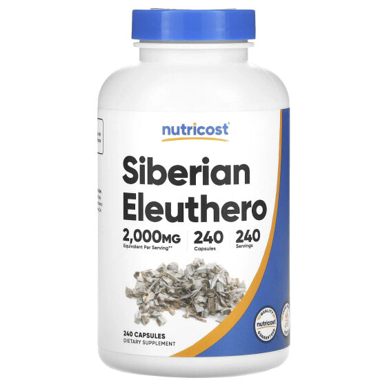 Nutricost, сибирский элеутерококк, 2000 мг, 240 капсул