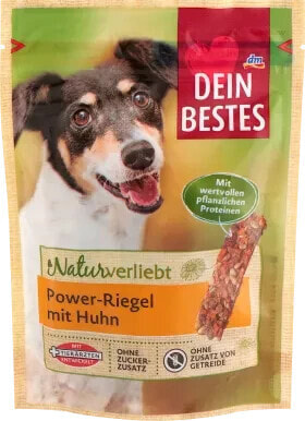 Hundeleckerli Power-Riegel mit Huhn, Naturverliebt, 100 g