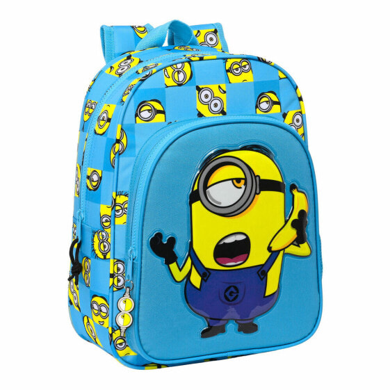 School Bag Minions Minionstatic Blue (26 x 34 x 11 cm)