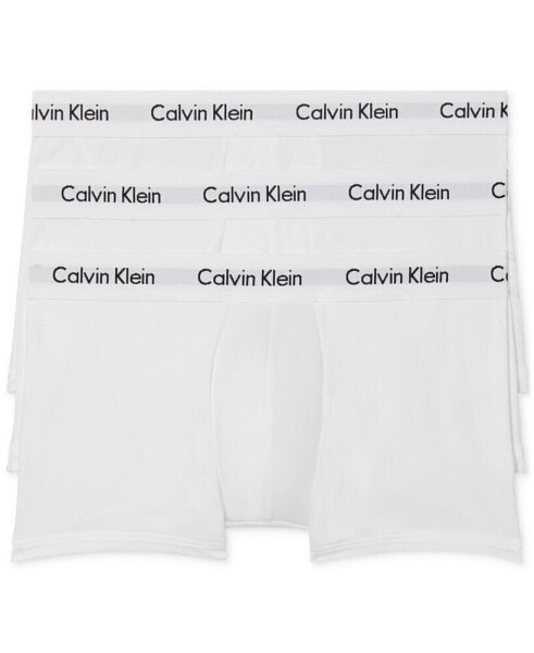 Трусы Calvin Klein мужские 3-пачка с низкой посадкой из хлопка и стрейча