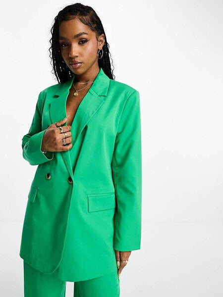 Vero Moda oversized tailored blazer co-ord in green