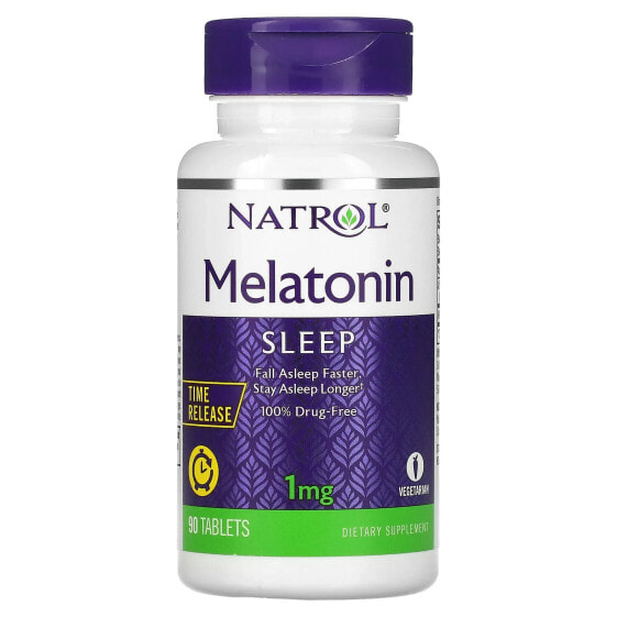 Melatonin, Time Release, 1 mg, 90 Tablets