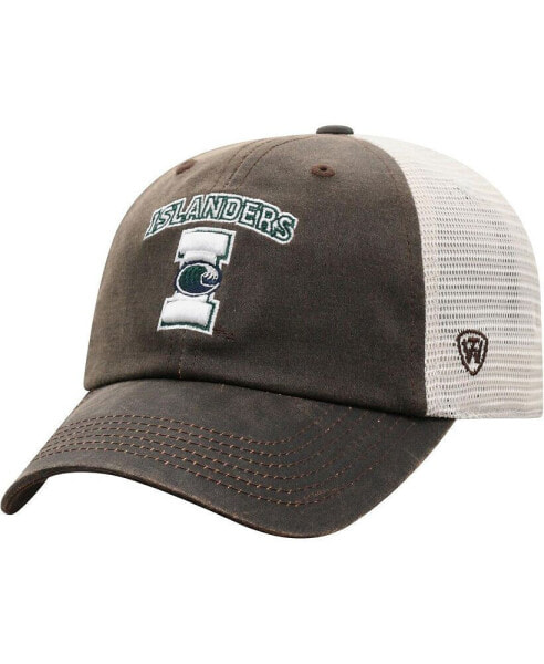 Men's Brown Texas A&M Corpus Christi Islanders Scat Mesh Trucker Snapback Hat
