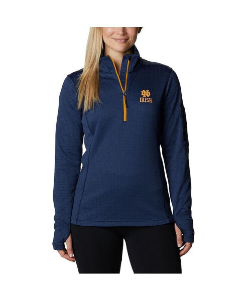 Women's Navy Notre Dame Fighting Irish Park View Omni-Wick Half-Zip Top