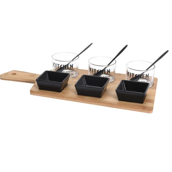 Столовая посуда EXCELLENT HOUSEWARE Snack-Сервировочный набор с бамбуковой доской