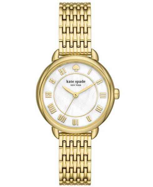 Women's Lily Avenue Three Hand Gold-Tone Stainless Steel Watch 34mm