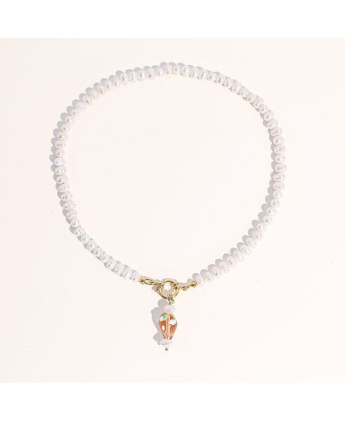 Joey Baby ichiko Strawberry Pearl Necklace 16" For Women
