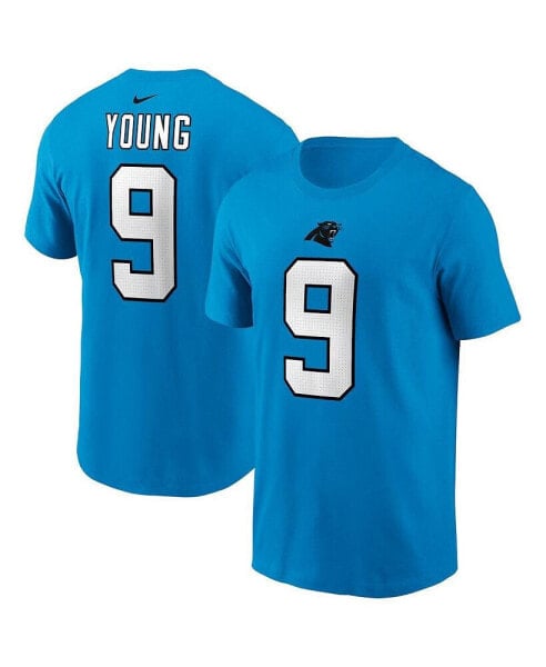Nike Men's Bryce Young Blue Carolina Panthers 2023 NFL Draft First Round Pick Player Name Number T-Shirt