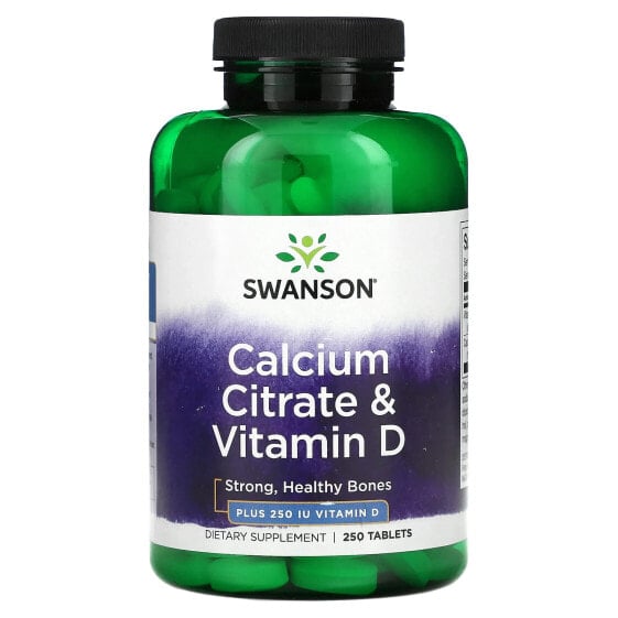 Calcium Citrate & Vitamin D3, 250 Tablets