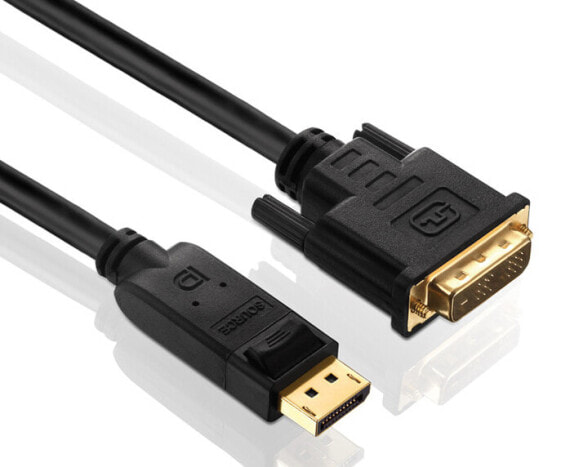 PureLink PI5200-030, 3 m, DisplayPort, DVI, Gold, Copper, Black