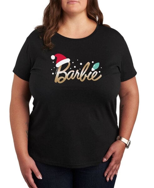 Air Waves Trendy Plus Size Barbie Holiday Graphic T-Shirt