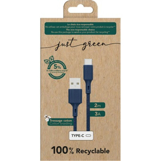 USB-кабель BigBen Connected JGCBLCOTAC2MBL Зеленый 2 m (1 штук)