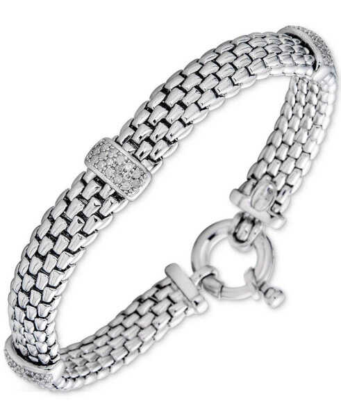 Diamond Station Bracelet in Sterling Silver (3/8 ct. t.w.)