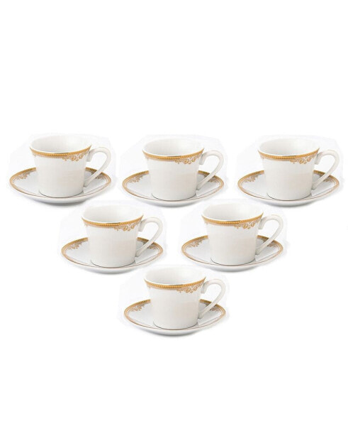 Floral Espresso Set, 12 Piece