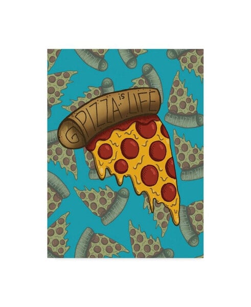 Lauren Ramer 'Pizza Is Life' Canvas Art - 14" x 19"