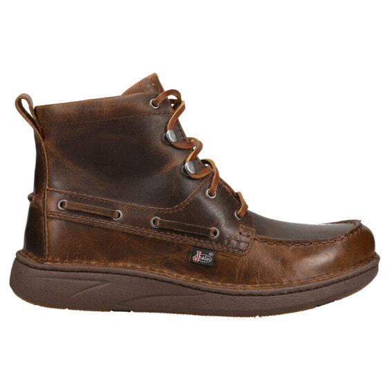 Ботинки казуальные Justin Boots Hazer Moc Toe Lace Up для мужчин коричневые JM450