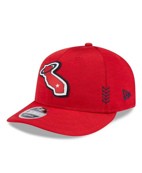 Men's Red Los Angeles Angels 2024 Clubhouse Low Profile 59FIFTY Fitted Hat