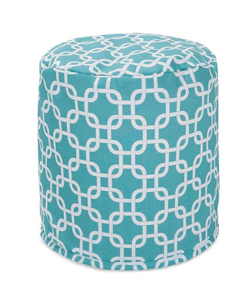 Links Ottoman Round Pouf with Removable Cover 16" x 17"