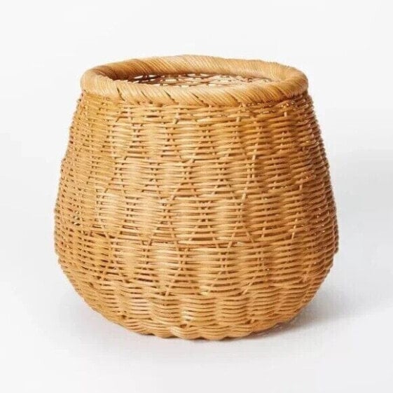 Threshold Designed By Studio McGee Twisted Rim Round Large Decorative Basket